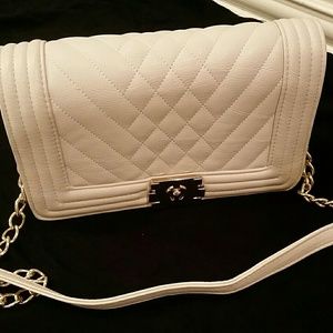 Offwhite chic structured glam handbag